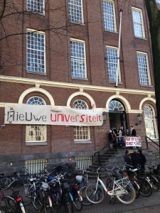 Studentenprotest Nieuwe Universiteit